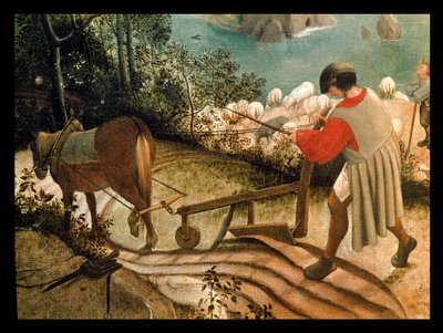 Landscape with the Fall of Icarus (detail) by Pieter Bruegel the Elder